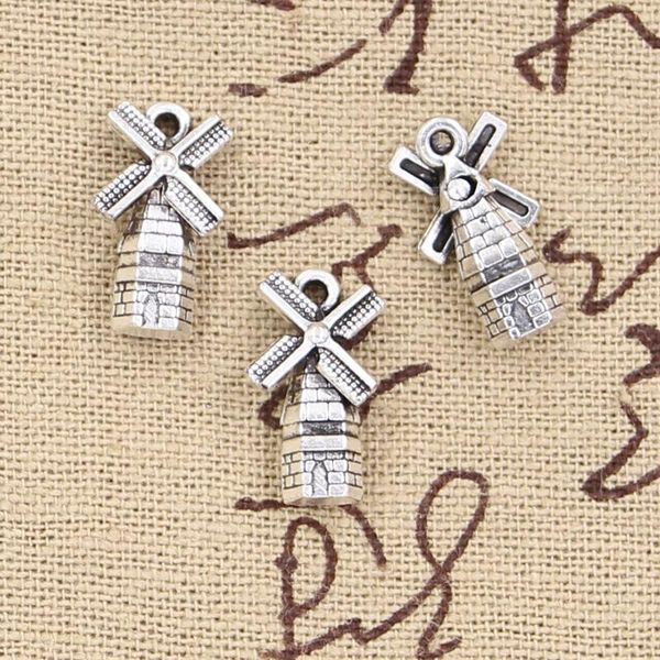 

6pcs charms windmill winnower 17*9mm antique pendant fit,vintage tibetan silver,diy for bracelet necklace, Bronze;silver