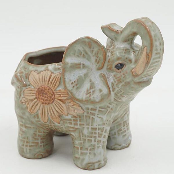 

новый дизайн цветочные горшки урожай мини керамический слоновник суккулент горшок с бонсай горшки садовые принадлежности украшения дома