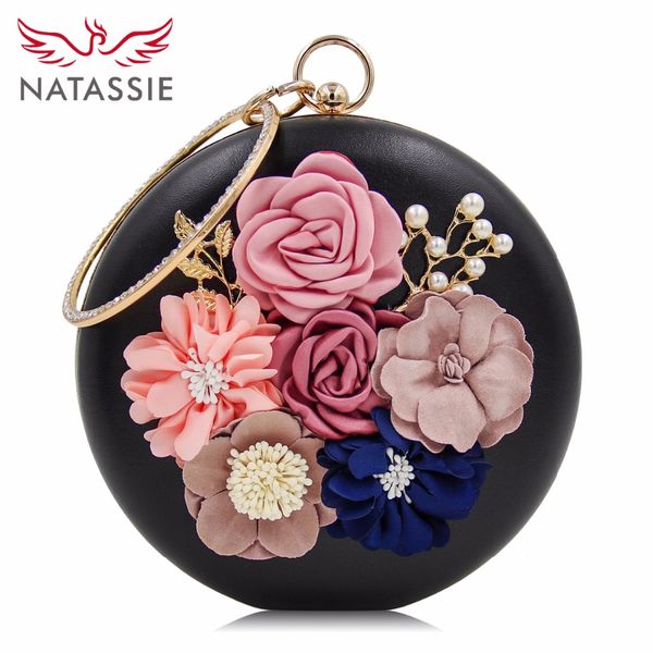 

natassie 2018 new women purse party bag ladies flower wedding bags female evening clutches