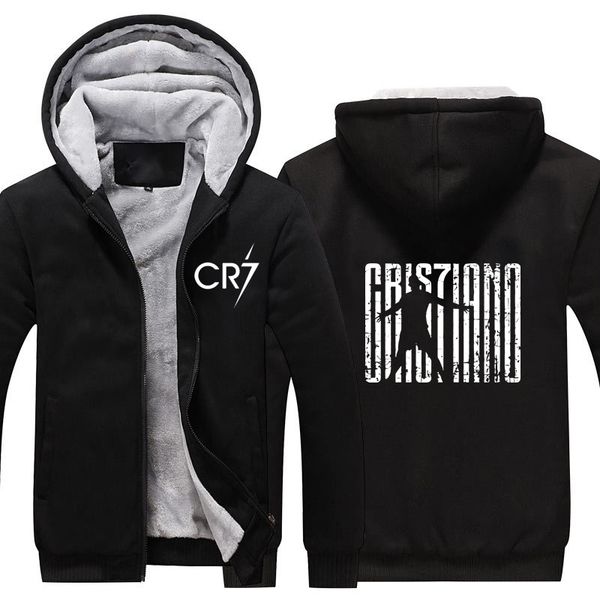 

cr7 juve thicken hoodie warm fleece hoodie cr7 turin ronaldo la vecchia signora, Black