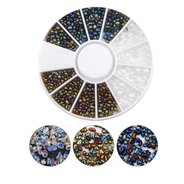 

5g/box chameleon stone 3d nail rhinestone small irregular beads nail decor manicure art decoration, Silver;gold