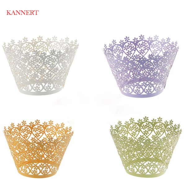 

kannert cup cake paper 10pcs little vine lace laser cut cupcake wrapper liner baking cup muffin cake tool snowflake xmas decor