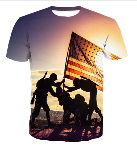 

новые прибытия мужчины / женщины вьетнам ветеран commemorativef unisex 3d печатная футболка summe fashion hip hop casual t-shirt u406, White;black