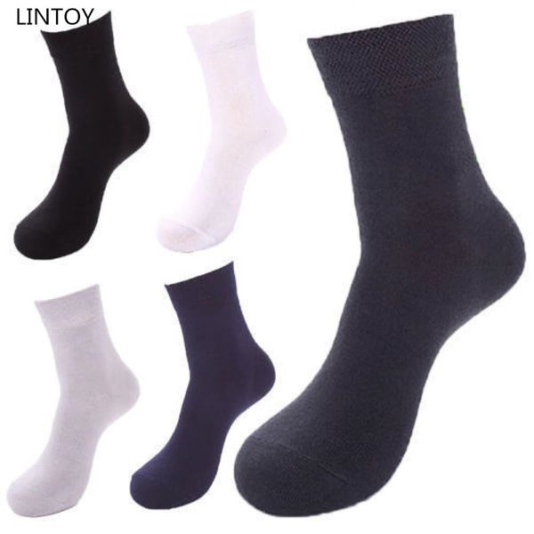 

1 pair men bamboo fiber socks brand new casual business anti-bacterial deodorant breatheable man long sock, Black