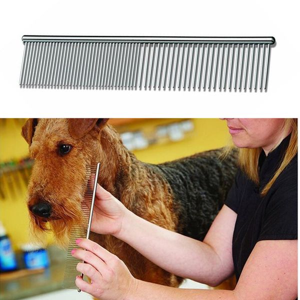 Haustierpflege-Bürsten-Kamm-Werkzeuge für Hund-Katzen-saubere preiswerte Bürsten Pin-Katzen-Bürste Edelstahl-Hundekamm-Metallbürste-Haustier-Produktversorgung