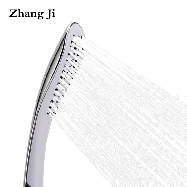 

handheld shower head cambered design elegant abs shower nozzle new type chrome rainfall head 25cm showerhead zj065