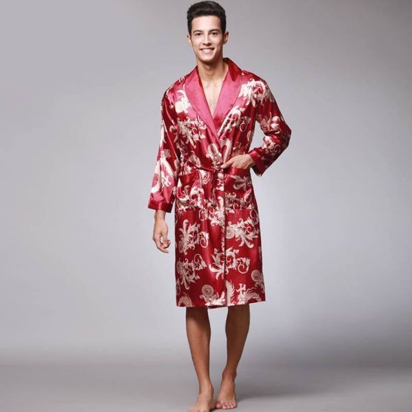 

simulation silk long-sleeved couple pajamas ms. summer three-piece suit men home service, Black;brown