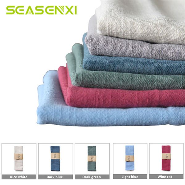 

wedding table napkin cotton linen cloth towel decorative handkerchief for home wedding party kitchen cup dishes wash kitchen