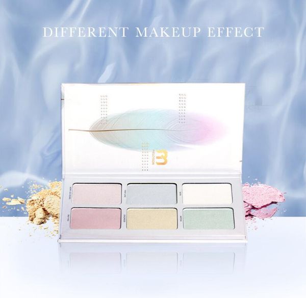 

meloision 6 colors highlighters highlight powder shimmer and satin light brighten face and eyeshadow ing