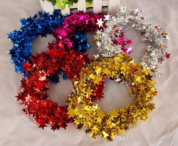 

christmas decorations christmas tree ornaments color bar stars rattan #265