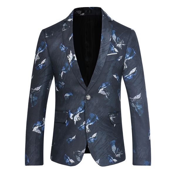 

new arrival digital printting male blazer 2017 cloudstyle fashion suits jacket men casual slim fit brand overcoat clothing men, White;black