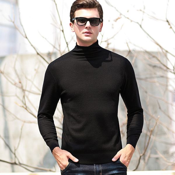 

macrosea men's 100% wool solid sweaters high quallity fashion classic design men's formal casual sweaters wool pullover 8013, White;black