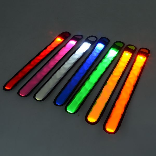 

nylon led bracelet pat clap wristband outdoor glowing wristband wholesale price