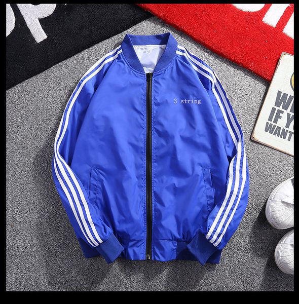 

2019 mens jackets solid color windbreaker cool mens designer jackets stand collar sport coat spandex zipper size m-5xl, Black;brown