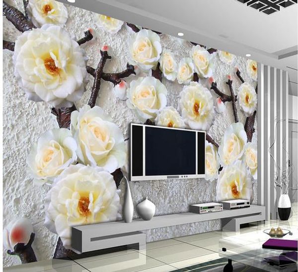 

современный цветок тв фоне стены фон картины 3d росписи обои для гостиной
