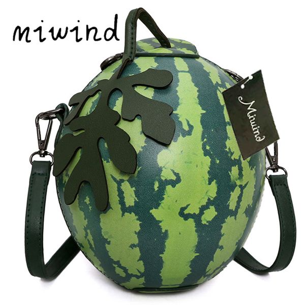 

miwind funny watermelon bag beach for women shoulder bag for girls mini crossbody bags personality purse fashion messenger