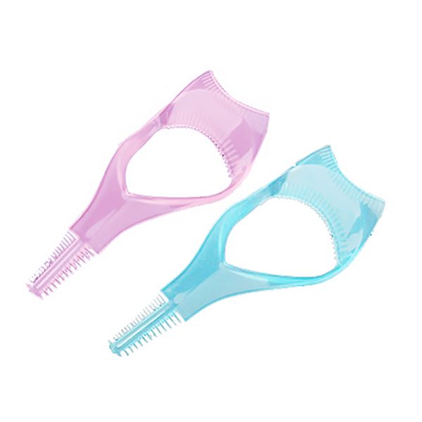 

3in1 mascara shield guard eyelash brush curler guide applicator comb makeup tool