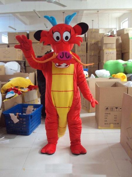 2018 alta qualidade quente dinossauro vermelho trajes da mascote do aniversário de natal tema trajes de festa carnaval fancy dress mascotte