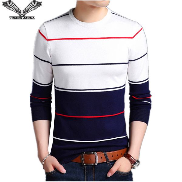 2017 Sweater Casual Visada Moda Winter Men Cuello Compre Jauna O Yq1wEOC