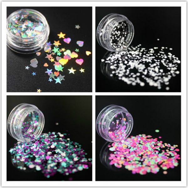 

1pcs/sell) kawaii flash nail art dust tool kit nail polish powder gem polishing tool 3d art decoration flash powder, Silver;gold