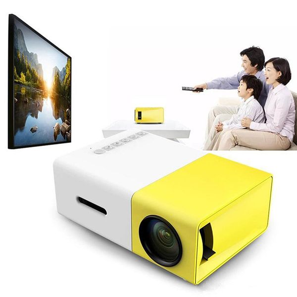 

eub factory selling yg300 led portable projector 400-600lm 3.5mm audio 320 x 240 pixels yg-300 hdmi usb mini projector home media player