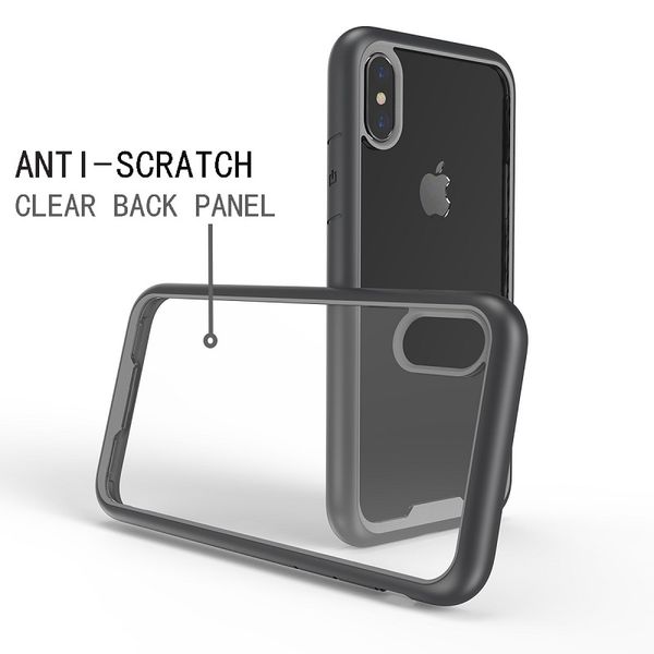 

Гибридный Прозрачный Акриловый Жесткий Задний Цветной Бампер Чехол для Телефона