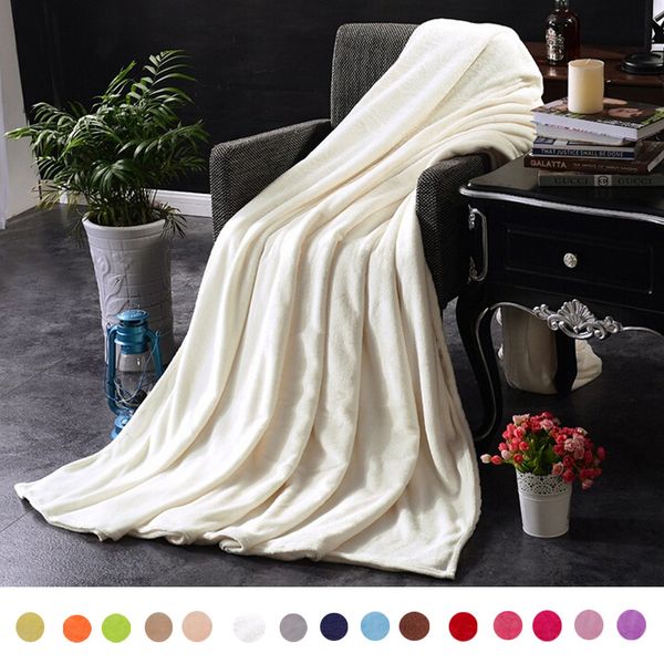 

super soft warm solid warm micro plush fleece blanket throw rug sofa bedding