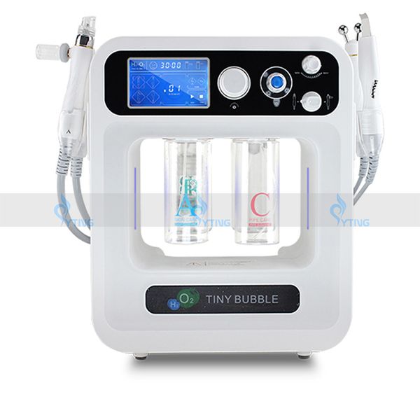 

new 4 in 1 microdermabrasion skin peeling oxygen facial machine hydro dermabrasion bio microcurrent face lift skin care beauty device