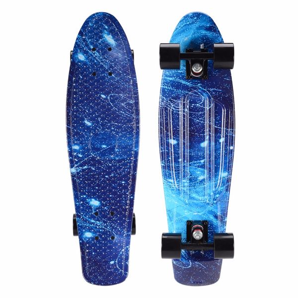 

27inch cruiser skateboard graphic series galaxy starry floral skate board retro plastic longboard complete