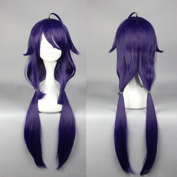 

taigei long straight purple cosplay anime wig 577l collection hair, Black;brown