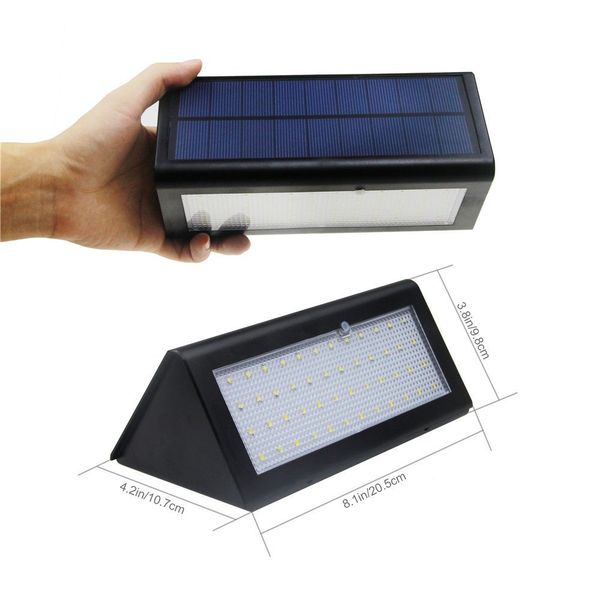 Solarbetriebene Lampen im Freien Mikrowellenradar Sensor LED Wandgartenlampe ABS + PC Cover 1000lm Wasserdichte Birne