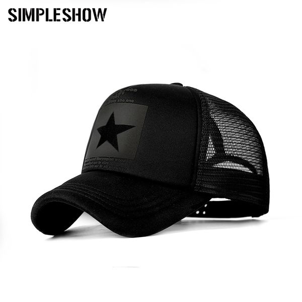 

Retro Baseball Cap Men Five-Pointed Star Mesh Caps Women Bone Summer Breathable Snapback Caps Unisex Outdoor Gorras bone