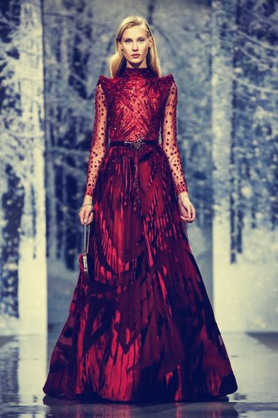 

evening dress yousef aljasmi kim kardashian long sleeve high collar beaded a-line almoda gianninaazar zuhlair murad ziadnakad 0024, Black;pink