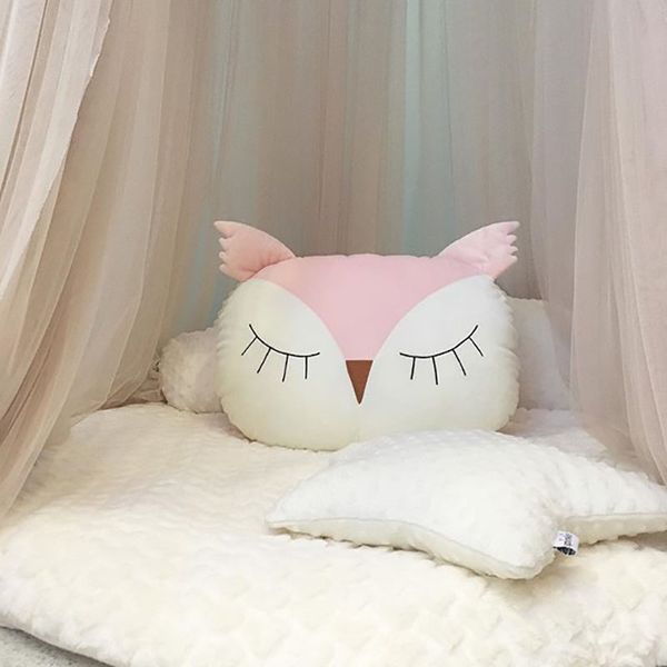 Baby Pillow Lovely Cartoon Owl Cushion Pillow Cotton Infant Sleep Appease Dolls Toys Baby Bed Room Decoration Photo Props Bedrest Pillow Ergonomic