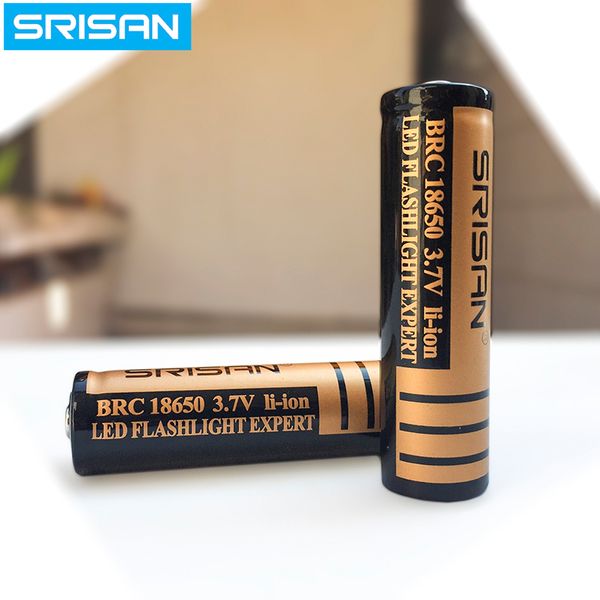 

srisan 18650 1200mah led battery (not aa) 3.7v battery batteries batteria lithium li-ion rechargeable large capacity t6 flashlight