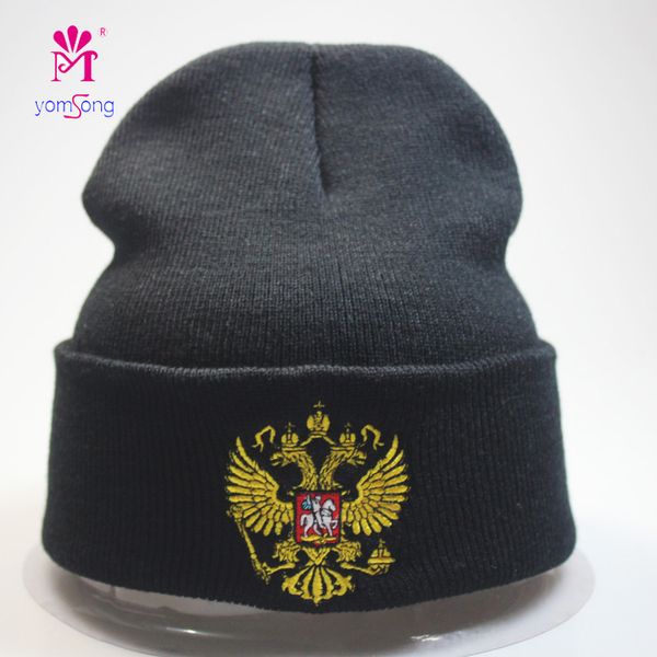 

new men women russia winter knitted caps warm russian emblem knitted hat skullies beanies black winter cotton mask beanies