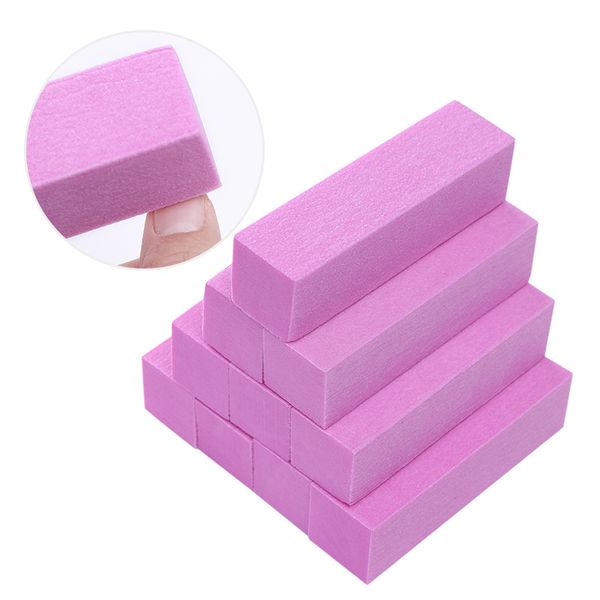 

4pcs pink white sanding sponge nail buffers files block grinding polishing file trimmer pedicure manicure nail art tool uv gel