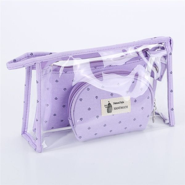 

прозрачный мешок косметики мешка pvc three-piece косметический