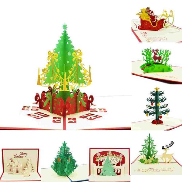 

christmas greeting cards 3d handmade pop up greeting cards 3d handmade xmas gift stationery card vintage retro pierced post greeting cards