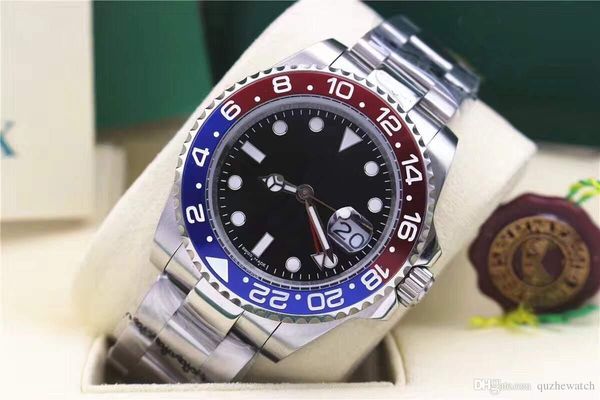 

Люксовый бренд часы GMT 116719 116710 автоматические механические часы из нержавеющей стали дайвинг синий красный керамический круг глубокое море 40 мм мужские часы