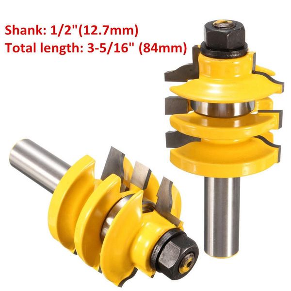 2019 Stacked Rail Router Bit 1 2 Shank For Wooden Door Frames