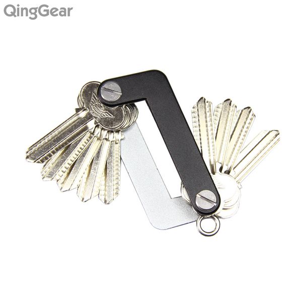 QingGear OKEY Kombiniertes Werkzeugset, fortschrittliches EDC-Autoschlüssel-Halter-Clip, Taschenschlüssel-Organizer, Einhandbedienung, Aluminium-Türschlüsselleiste