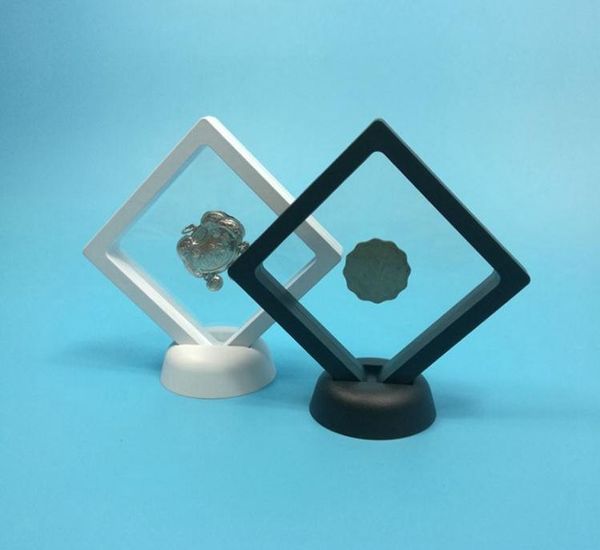 400 pezzi nero bianco sospeso vetrina galleggiante gioielli monete gemme manufatti supporto supporto scatola SN2037