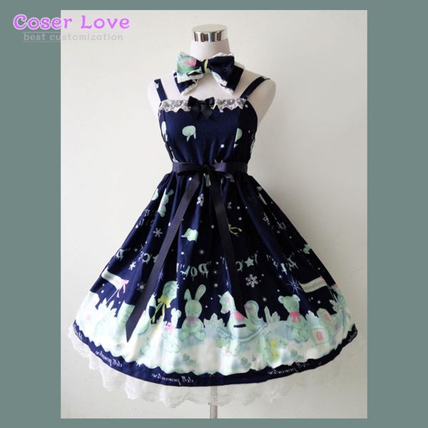 

sweer lolita dress ice dolls jsk chiffon ruffles lolita jumper skirt, Black;red
