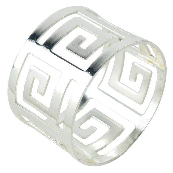 

napkin hollow alloy shape ring (silver, 4.5 cm