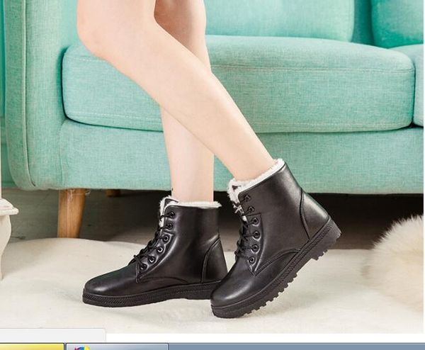 2019 inverno novo estilo de algodão das mulheres sapatos grossos de lã quente curto tubo curto botas de neve das mulheres