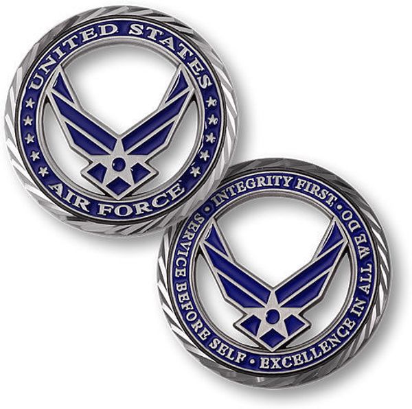 

us air force core values challenge coin usaf collectible coin airman collectible