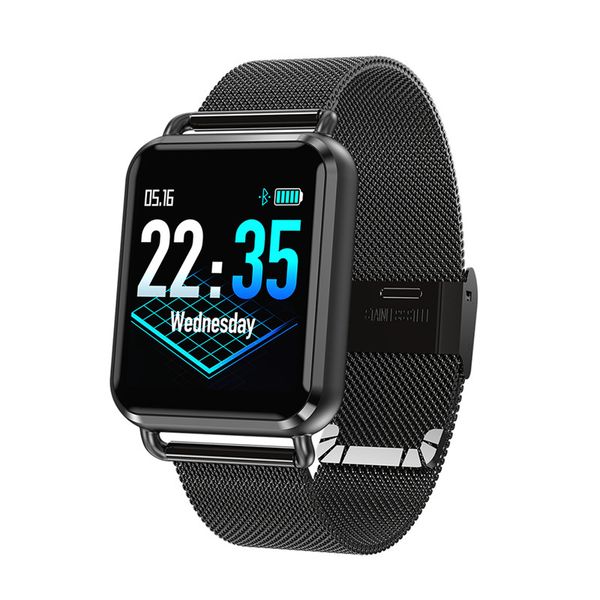 

men smart watch stainless steel/silicone band pedometer fitness bracelet heart rate smartwatch pedometer watch, Slivery;brown