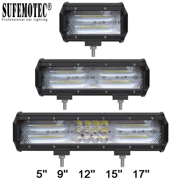 

5" 9" 12" 15" 17 inch led light bar 12v 24v led work lamp offroad 4x4 truck boat 4wd atv utv suv uaz motorcycle driving