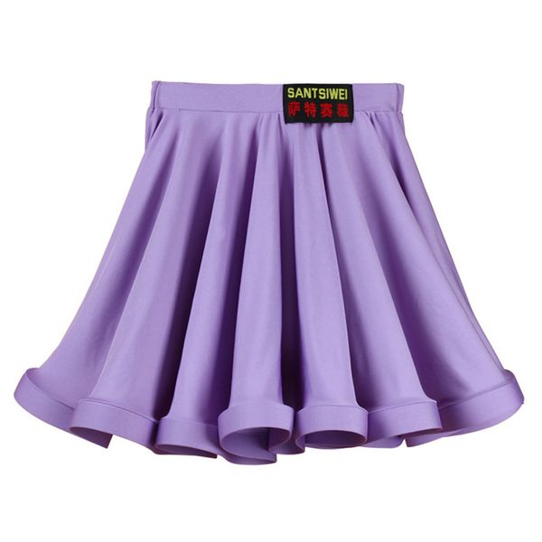 

girls latin dance skirt pure color fishbone skirt for girls latin samba chacha standard costumes kids competition, Black;red